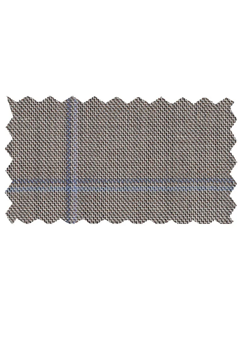 Mantoni Grey Windowpane Suit (2-Piece Set)