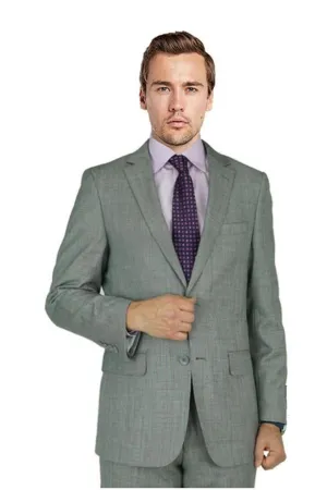 Mantoni Light Grey Sharkskin Suit (2-Piece Set)