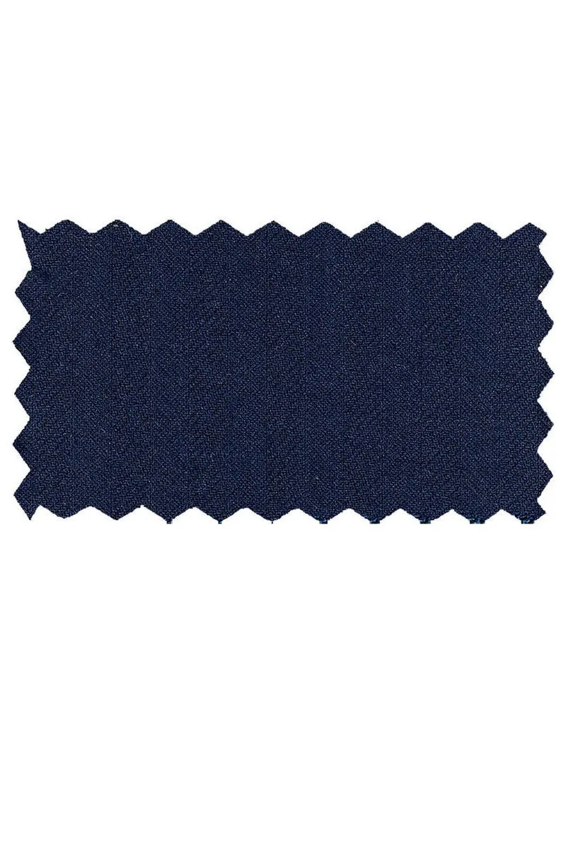 Mantoni Navy Herringbone Suit (2-Piece Set)