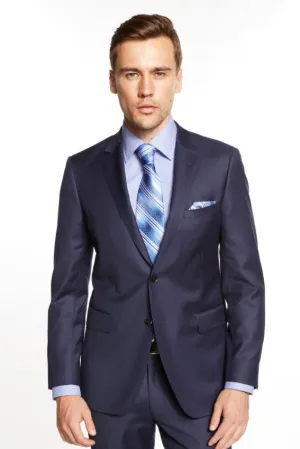 Mantoni Solid French Blue Suit (2-Piece Set)
