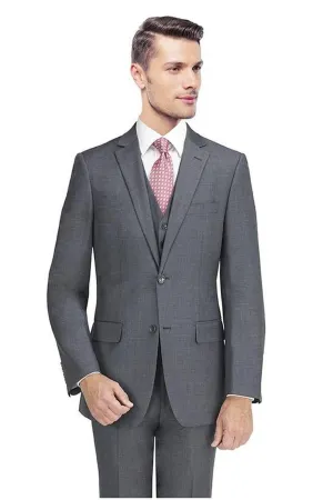 Mantoni Solid Grey Suit (2-Piece Set)