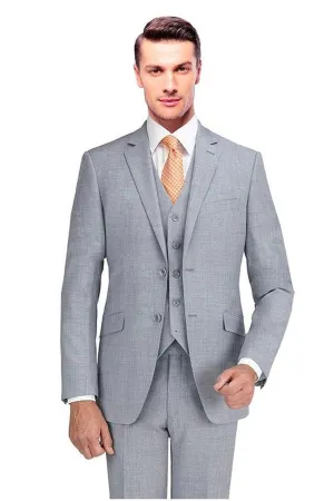 Mantoni Solid Light Grey Suit (2-Piece Set)