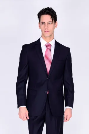 Mantoni Solid Navy Suit (2-Piece Set)