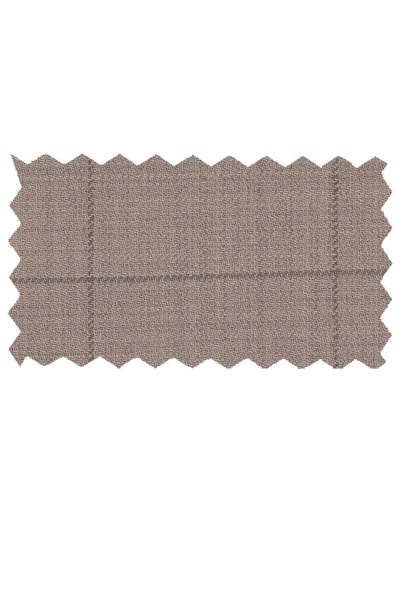 Mantoni Tan Windowpane Suit (2-Piece Set)