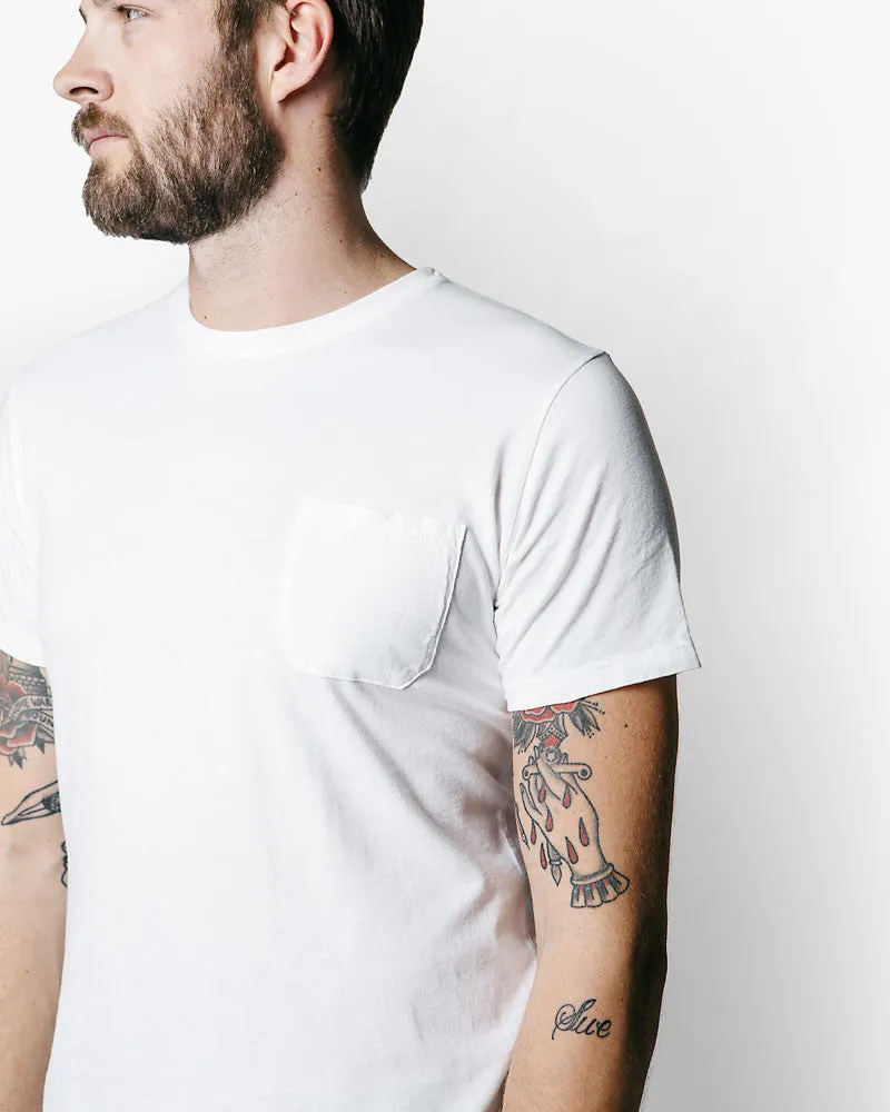 MAT-PKCR01 Richer Poorer Crew Pocket Tee Natural