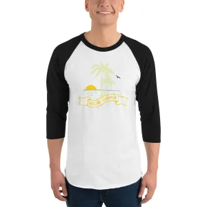 Men's 3/4th Sleeve Raglan T- Shirt - Hello Summer