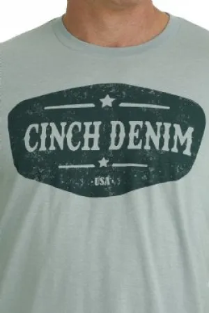 Men's Cinch Denim Tee - Turquoise