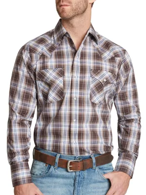Men's Ely Cattleman Long Sleeve Western Snap Plaid Shirt