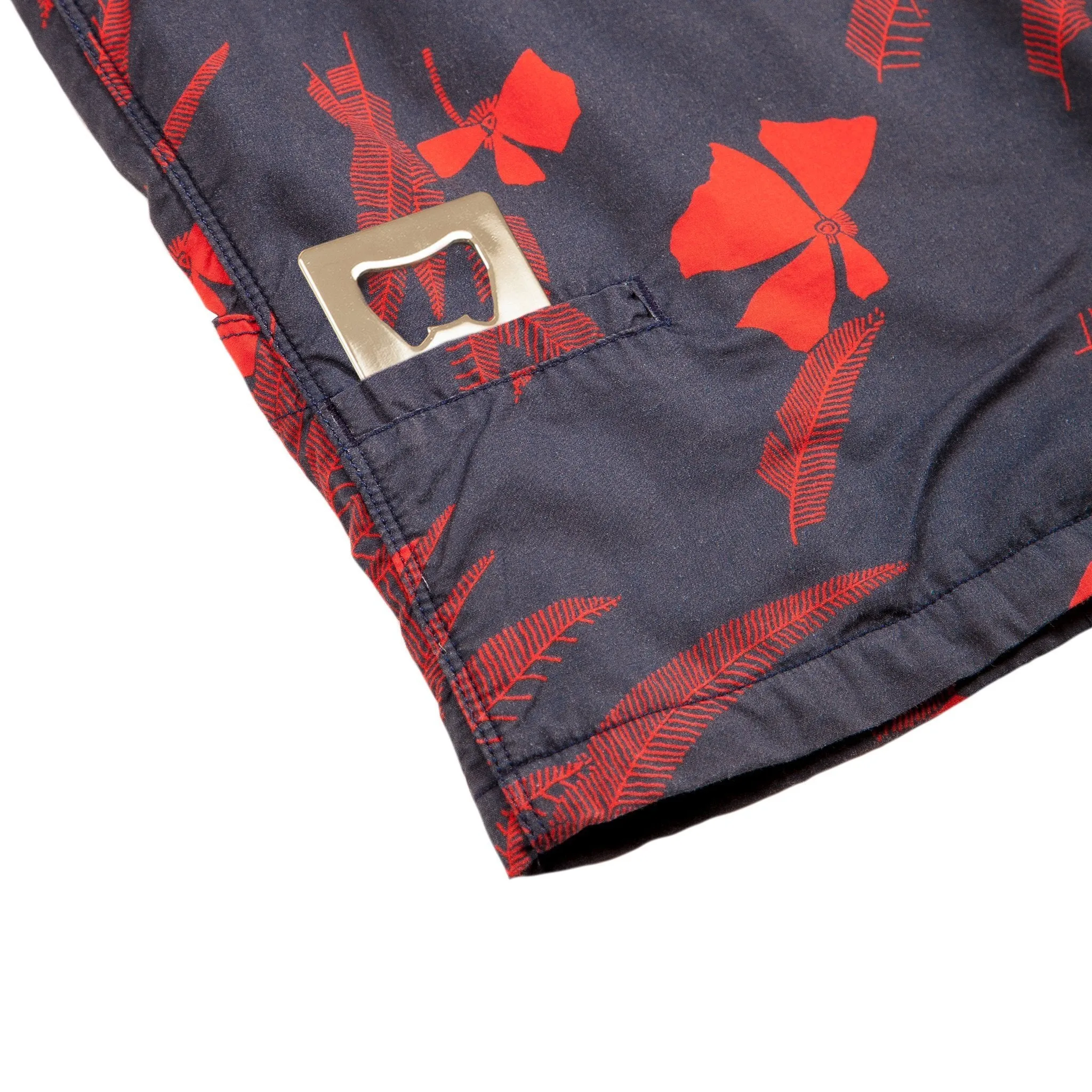 Men’s High Water Shirt - Vintage Floral, Washed Navy