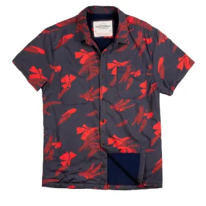 Men’s High Water Shirt - Vintage Floral, Washed Navy