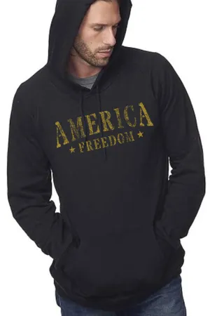 Men's Organic Pullover Hoodie - America Freedom (Made in the USA)