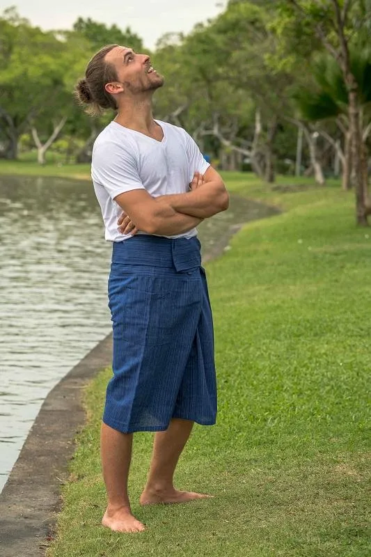 Men's Royal Blue 3/4 Fisherman Pants