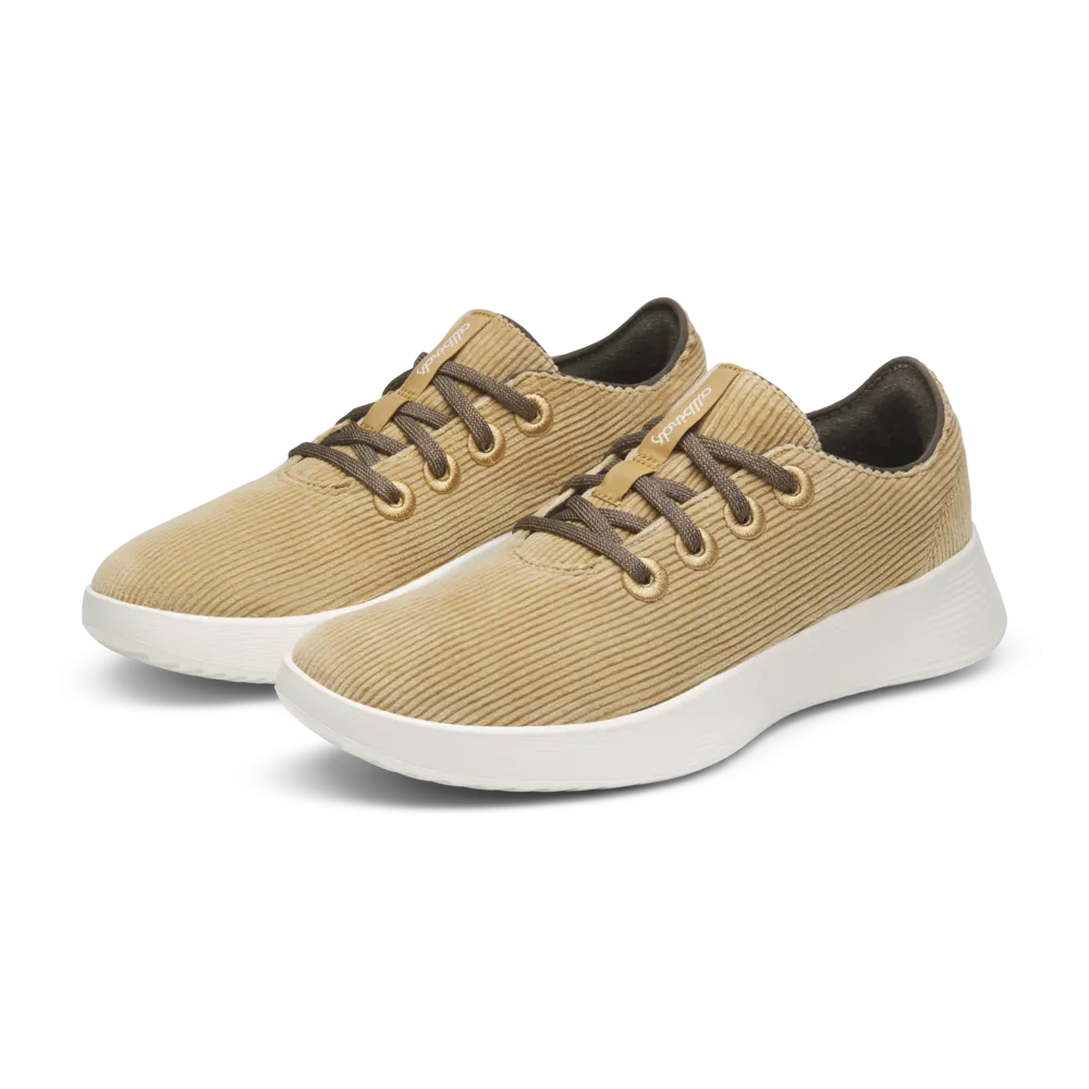 Men's Runner Go - Corduroy - Stony Beige (Natural White Sole)