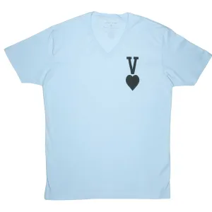 Men's - Vaughn Card Light Blue V-Neck T-Shirt