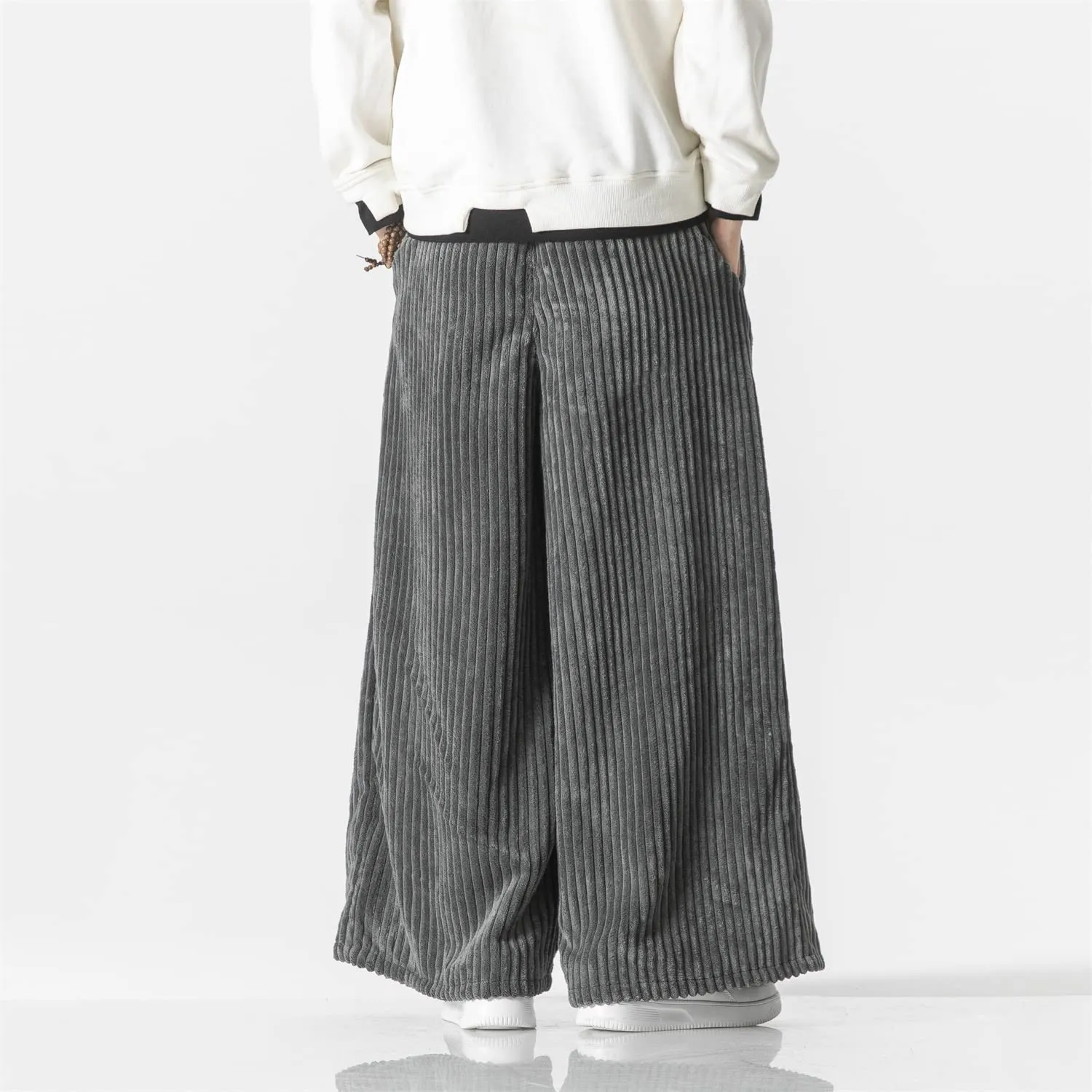 Men's Wide-Leg Oversized Corduroy Pants