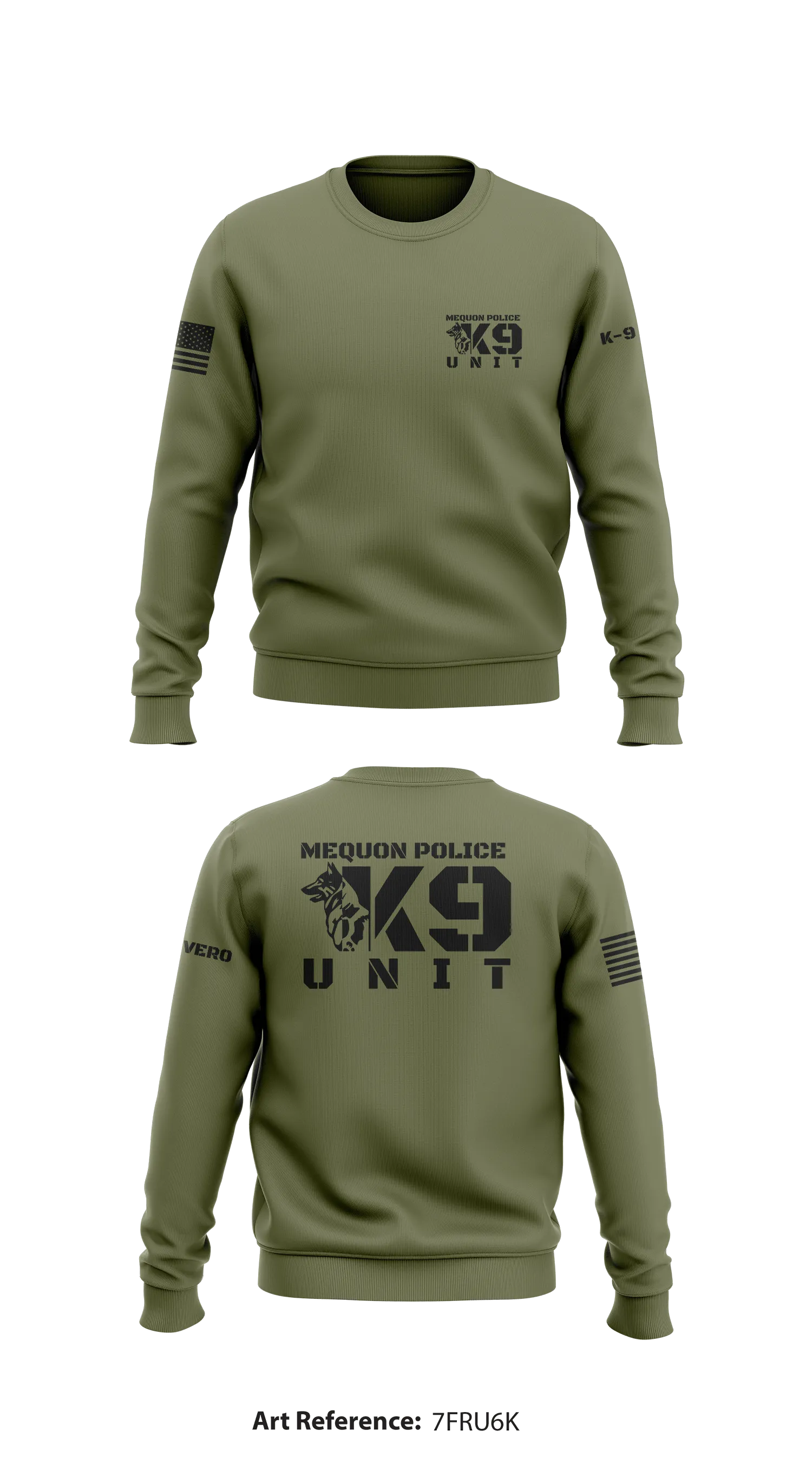 Mequon PD K-9 Store 1 Core Men's Crewneck Performance Sweatshirt - 7Fru6k