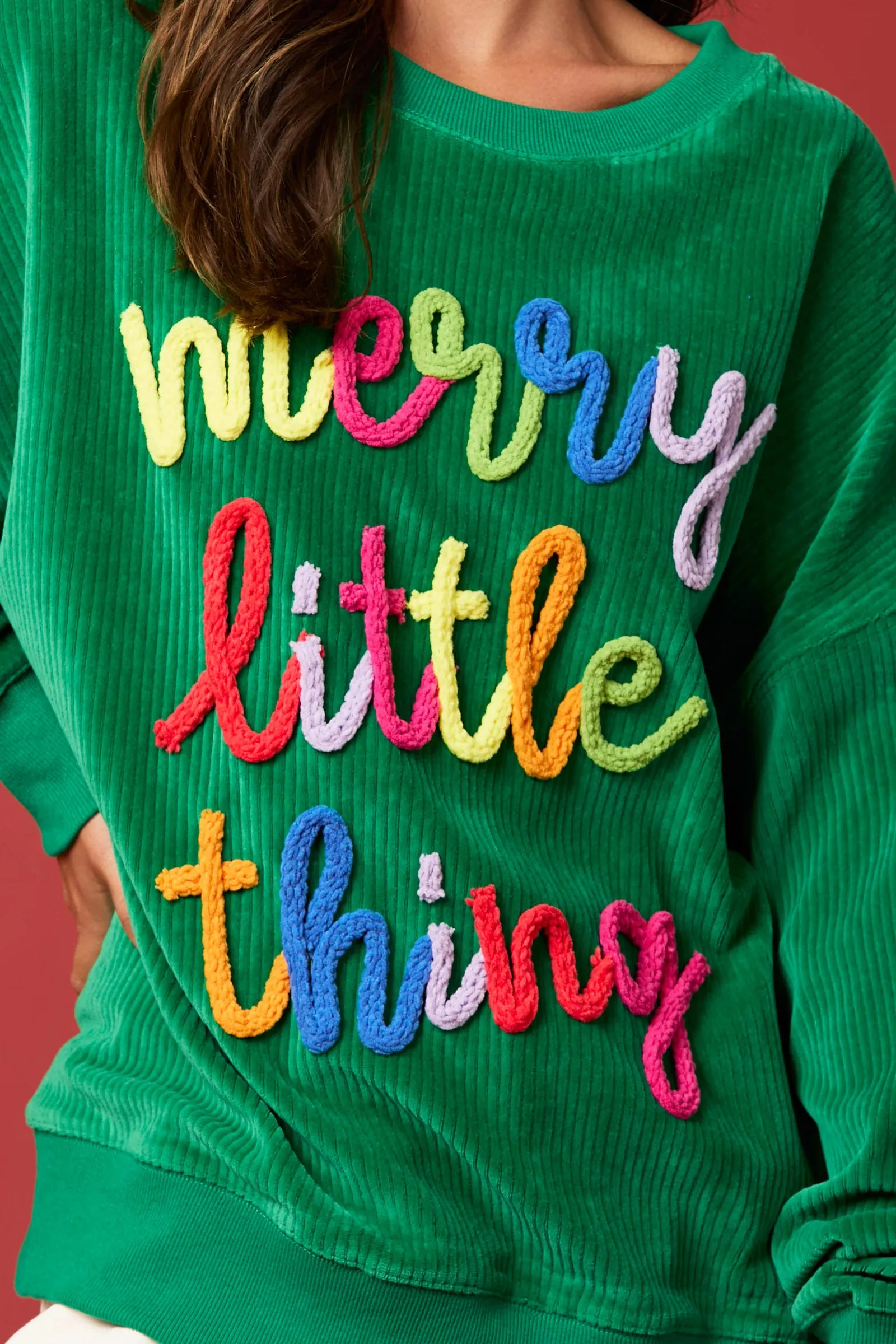 Merry Little Thing Corded Sweatshirt
