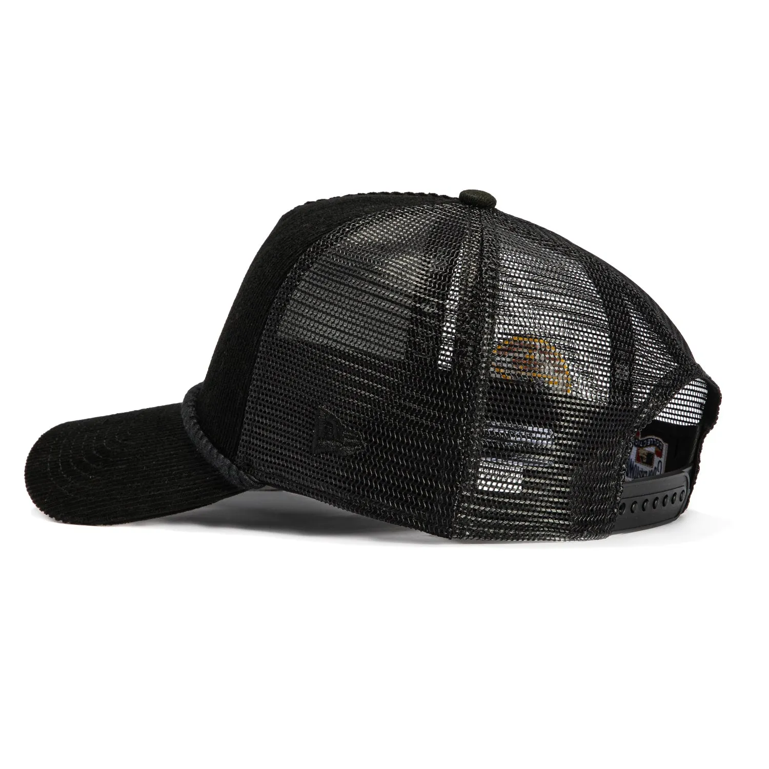 New Era 9Forty A-Frame Corduroy Rope San Diego Padres 1978 All Star Game Patch Snapback Trucker Hat - Black