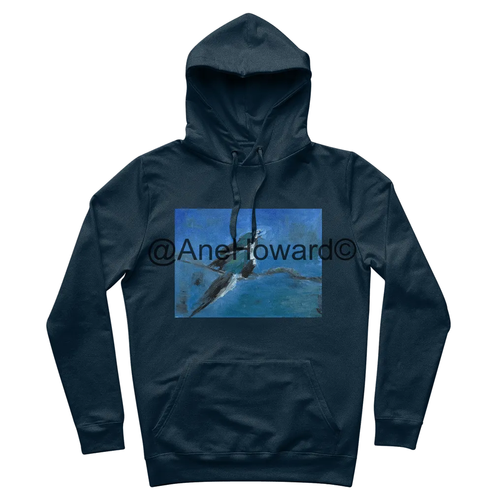 Organic Cotton Hoodie Blue Bird