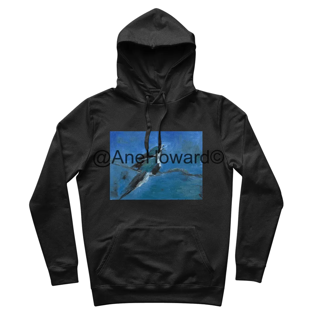 Organic Cotton Hoodie Blue Bird