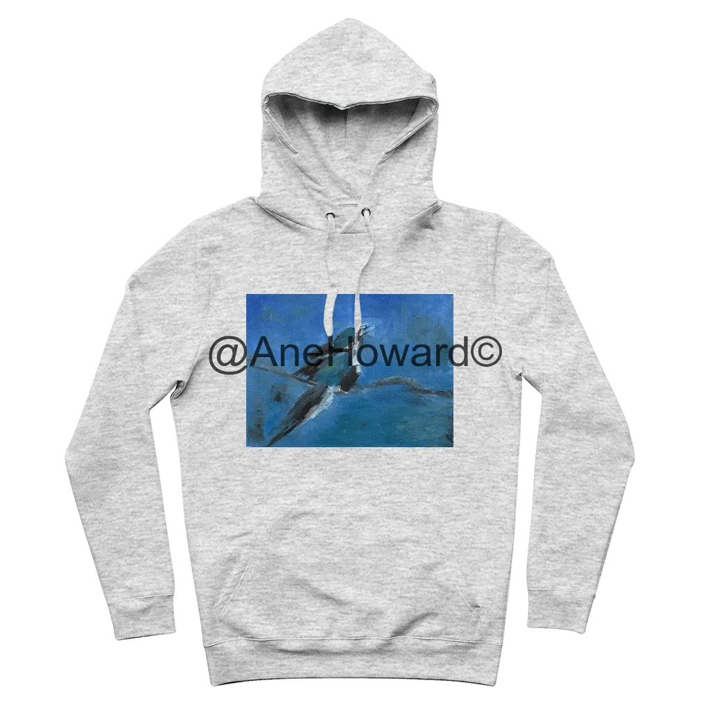 Organic Cotton Hoodie Blue Bird