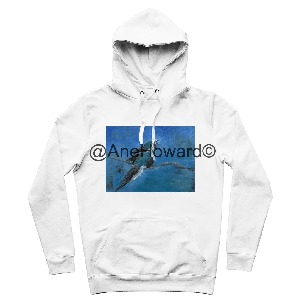 Organic Cotton Hoodie Blue Bird