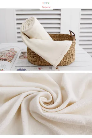 Organic Cotton Interlock Knit - Natural or White Ivory - 70" Wide - By the Yard 64219