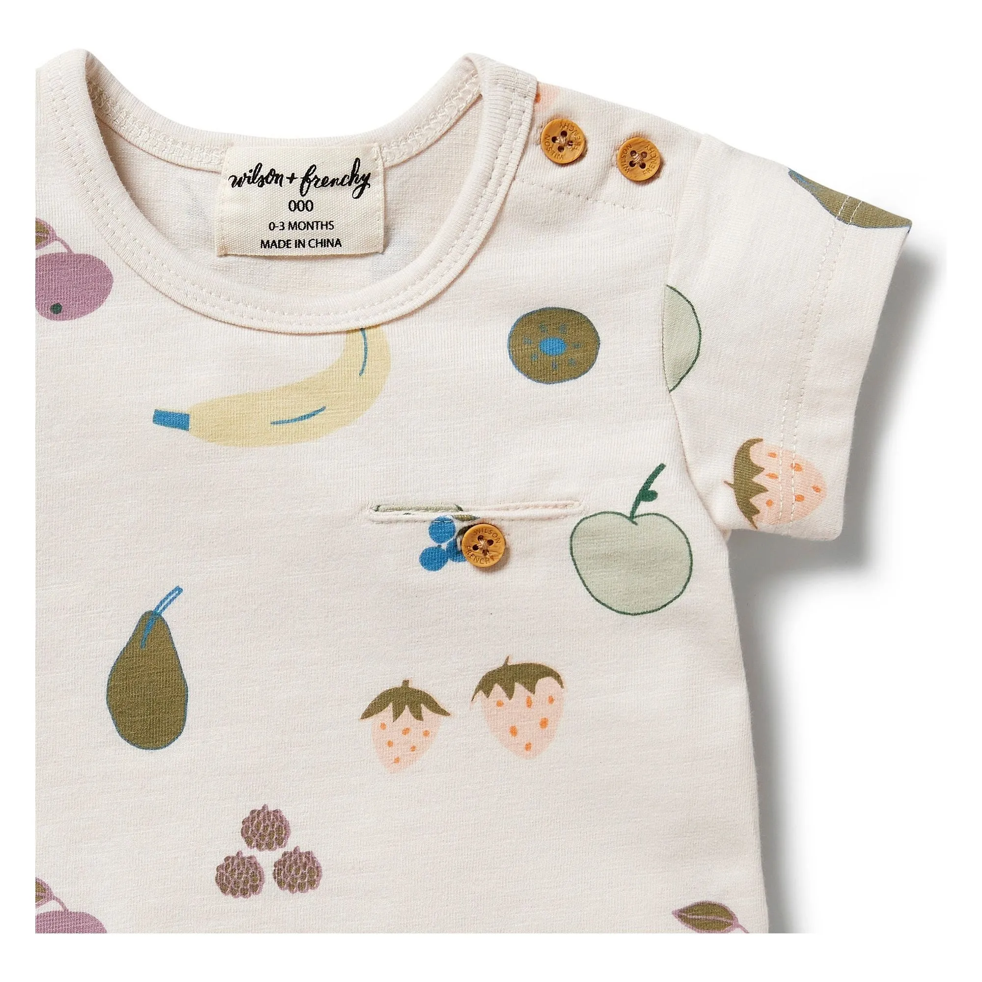 Organic Pocket Tee- Fruity