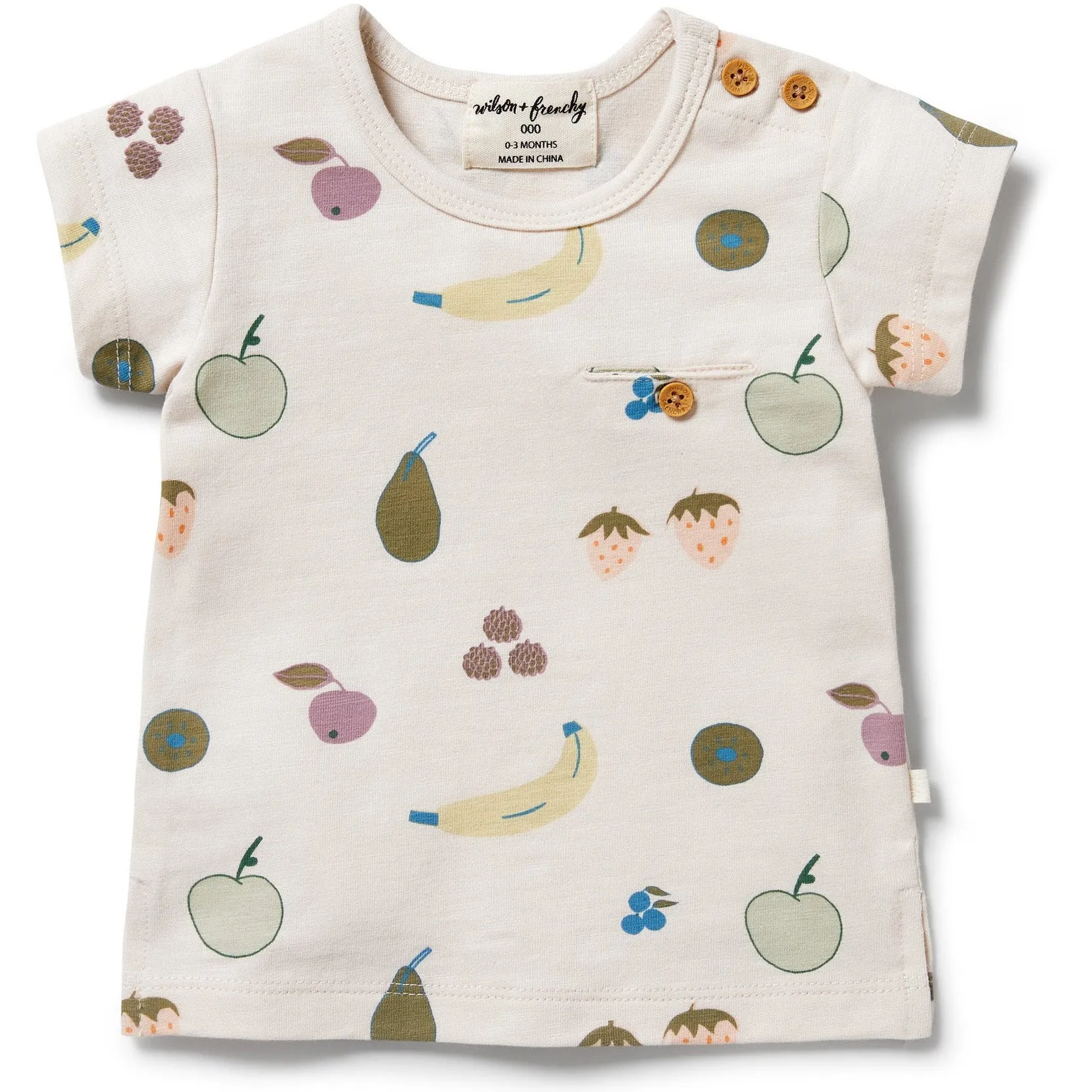 Organic Pocket Tee- Fruity