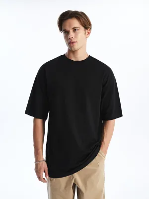 Oversize Crew Neck Short Sleeve Combed Cotton Men's T-Shirt