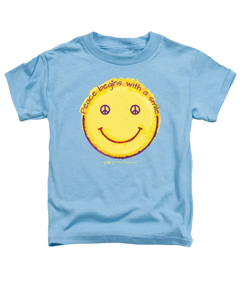 Peace Begins With A Smile - Toddler T-Shirt