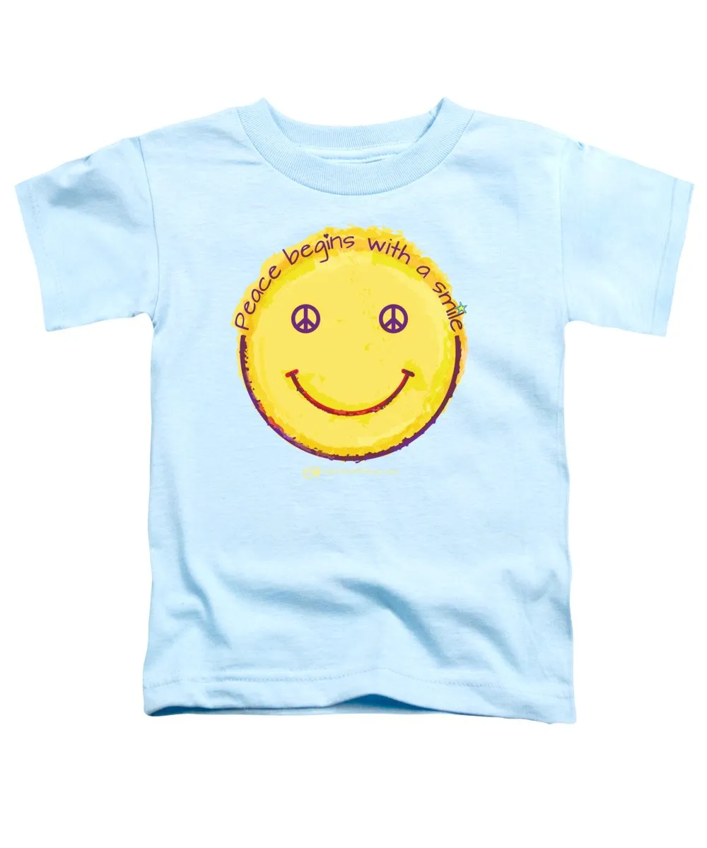 Peace Begins With A Smile - Toddler T-Shirt