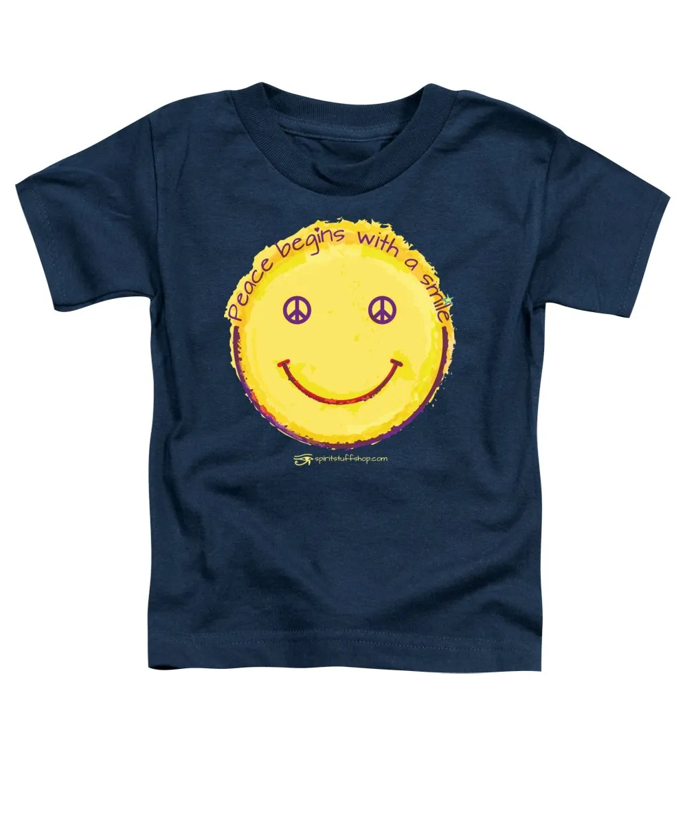 Peace Begins With A Smile - Toddler T-Shirt