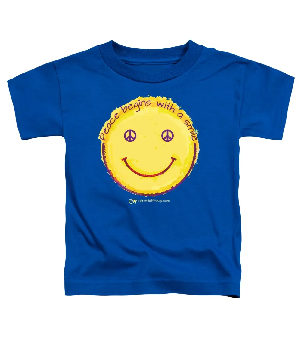 Peace Begins With A Smile - Toddler T-Shirt