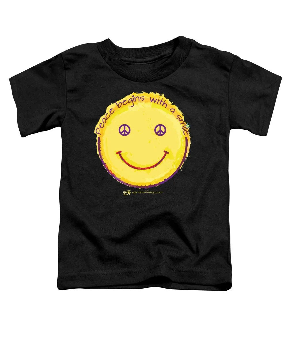 Peace Begins With A Smile - Toddler T-Shirt