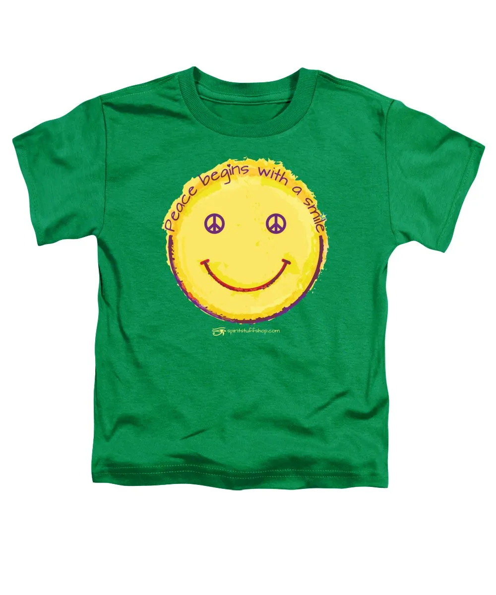 Peace Begins With A Smile - Toddler T-Shirt