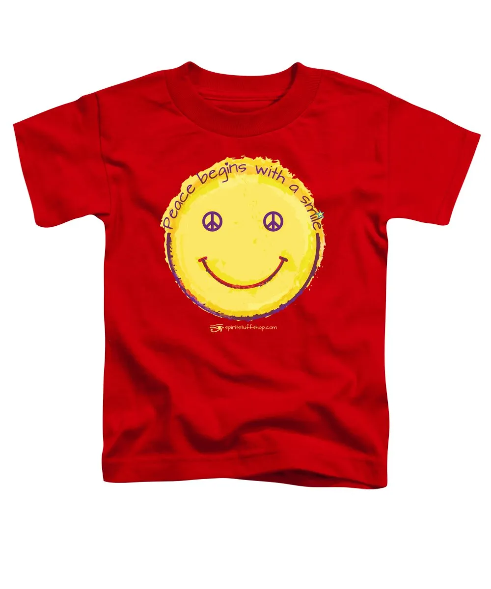 Peace Begins With A Smile - Toddler T-Shirt