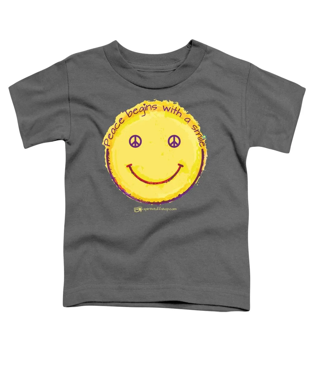 Peace Begins With A Smile - Toddler T-Shirt