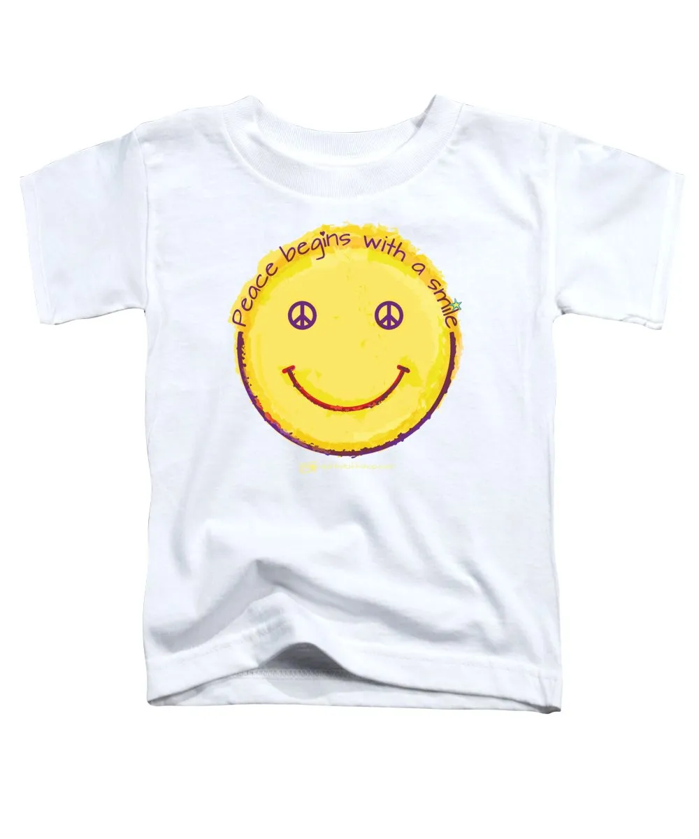 Peace Begins With A Smile - Toddler T-Shirt