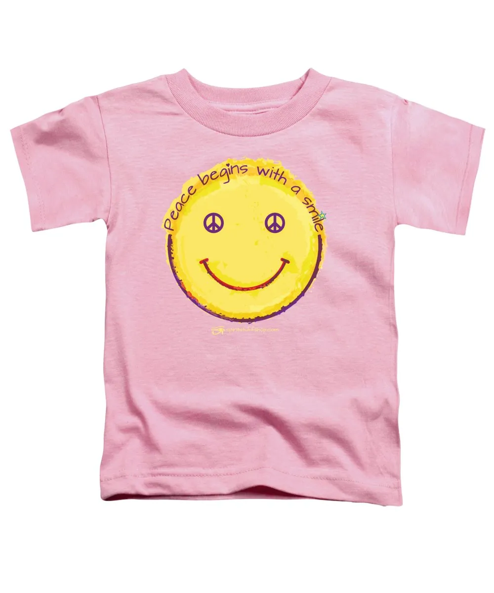 Peace Begins With A Smile - Toddler T-Shirt