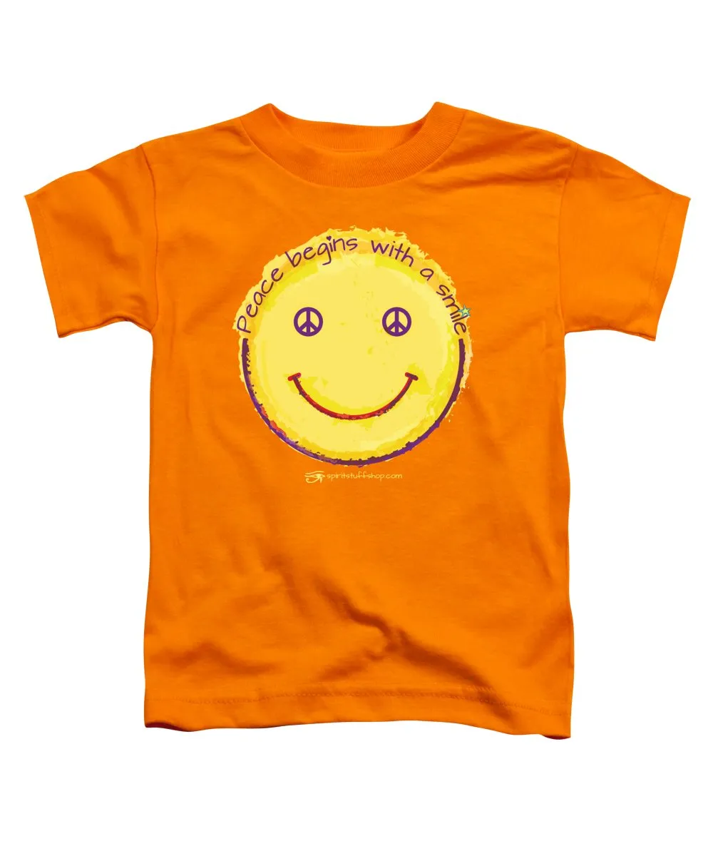 Peace Begins With A Smile - Toddler T-Shirt