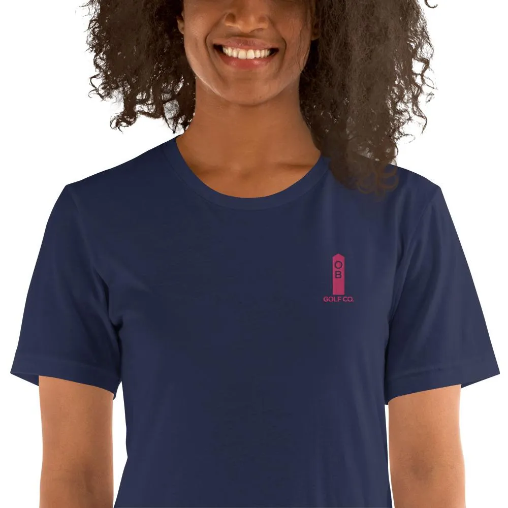 Pink OB Stake Embroidered T-Shirt