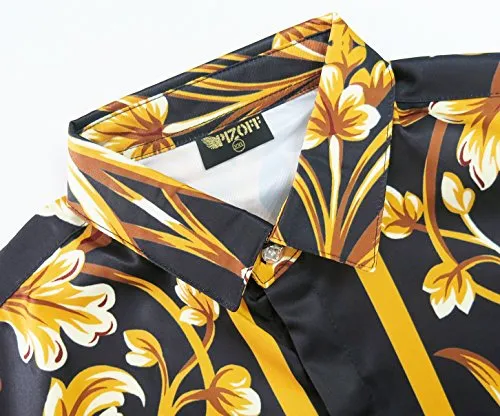 PIZOFF Mens Long Sleeve Luxury Design Print Dress Shirt at Amazon Menâs Clothing store: