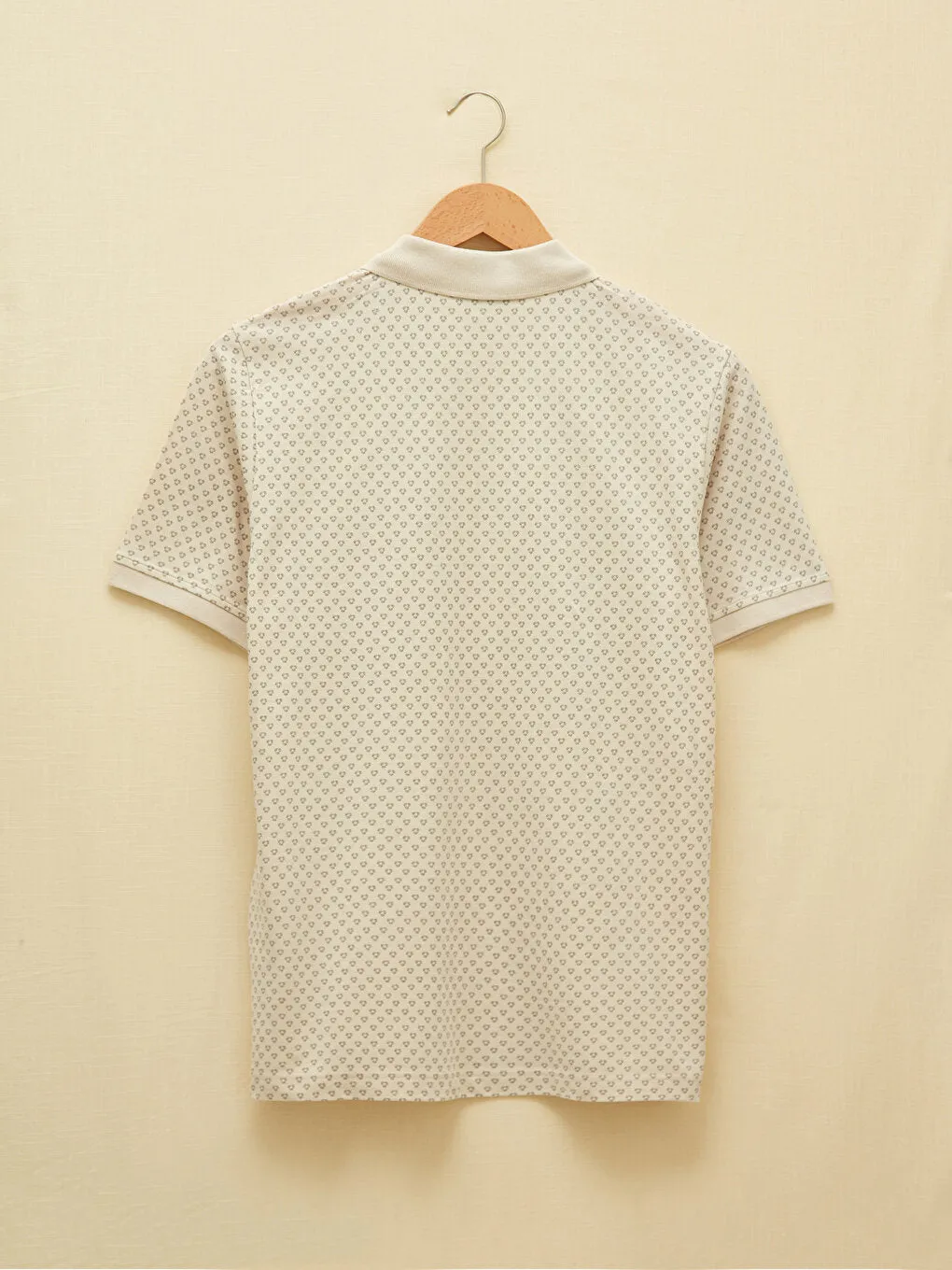 Polo Neck Short Sleeve Patterned Men's T-Shirt