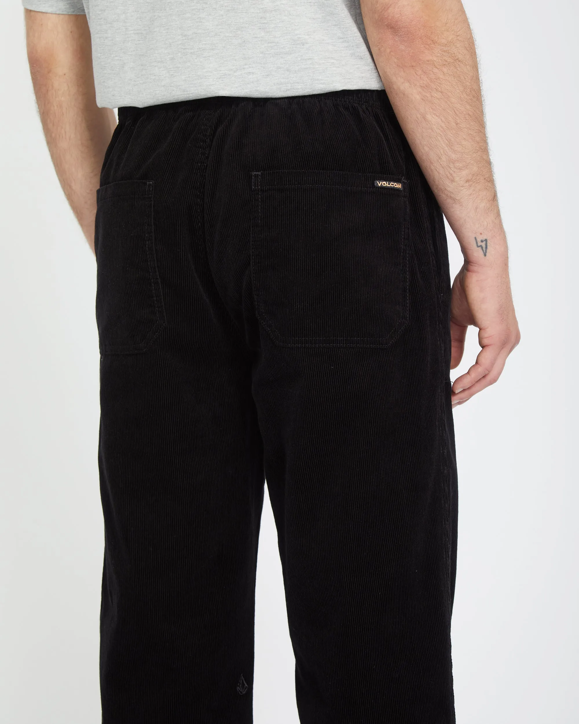 Psychstone Elasticated Waist Trousers - BLACK