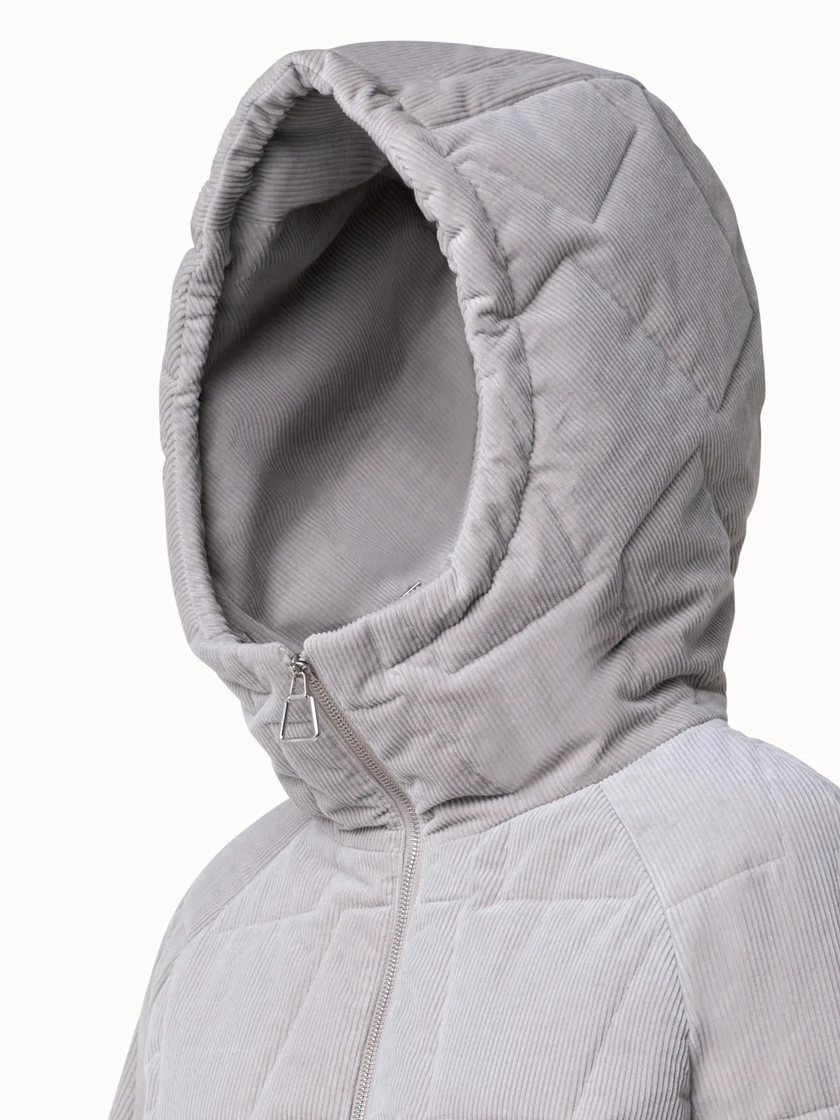 Quilted Cotton Cashmere Cord Trapezoid Jacket