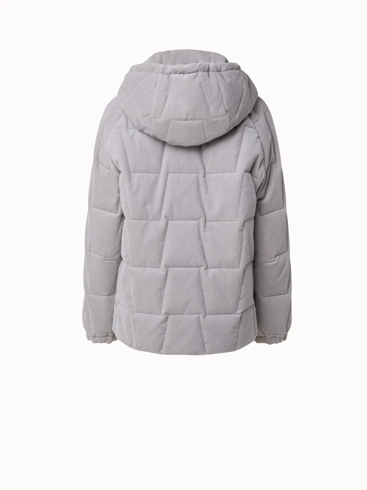 Quilted Cotton Cashmere Cord Trapezoid Jacket
