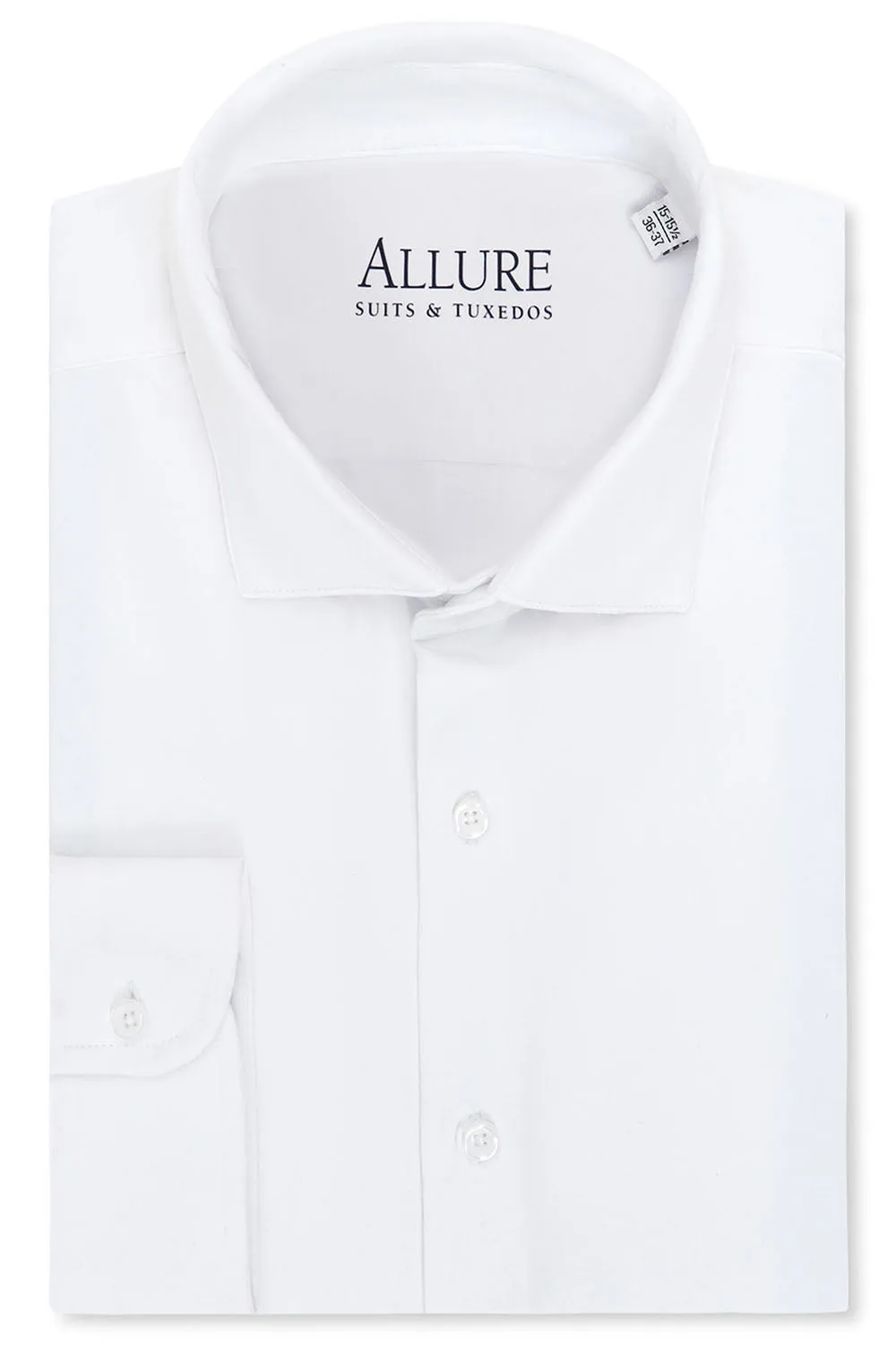 "Astoria" White Laydown Formal Shirt