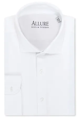 "Astoria" White Laydown Formal Shirt
