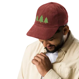 "Get Out" Pine Trees Corduroy Cap (Adult)